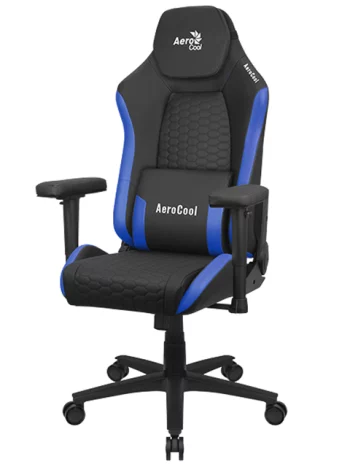 Компьютерное кресло AeroCool Crown Leatherette Black Blue(Crown Leatherette)