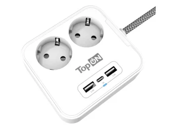 Удлинитель TopON TOP-PWS2 2 Sockets / 2xUSB-A / USB-C 4000W 1.5m White(TOP-PWS2)